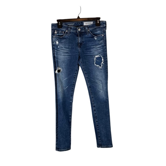 AG Adriano Goldschmied The Legging Ankle Jeans 27R Distressed Skinny Made in USA - Picture 1 of 9